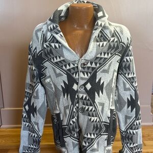 American Rag Black and Gray Patterned Cardigan